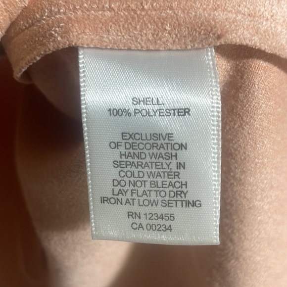 Design Lab Lord & Taylor A-line Pink Faux Suede|Metal Detail Skirt Sz Small - Picture 4 of 4